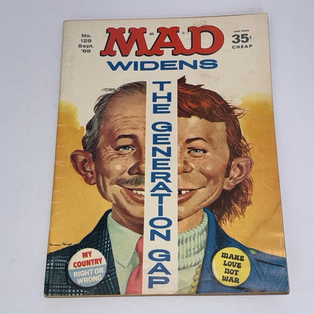 Vintage MAD Magazine #129 the generation gap September 1969
